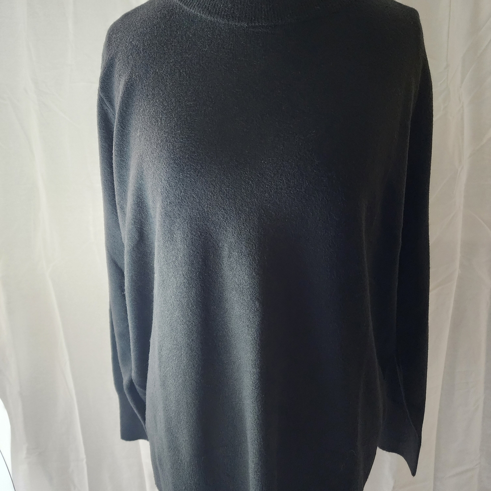 A New Day Black Crewneck Sweater - Women's Cashmere Like - Picture 2 of 7